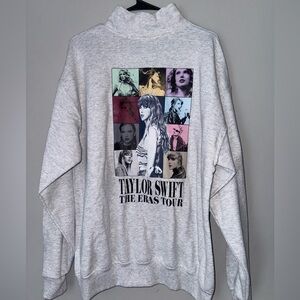 Taylor Swift The Eras Tour Gray Pullover Sweatshirt. Size Large